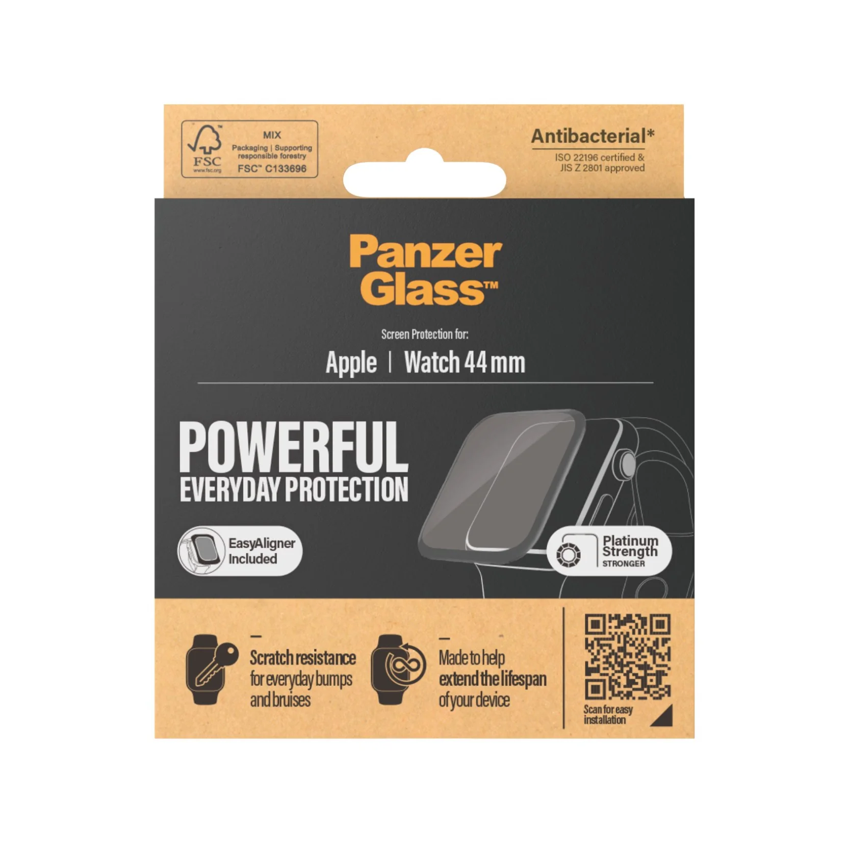 PanzerGlass® Apple Watch Series 4 | 5 | 6 | SE 44mm | Skærmbeskyttelse - Image 3