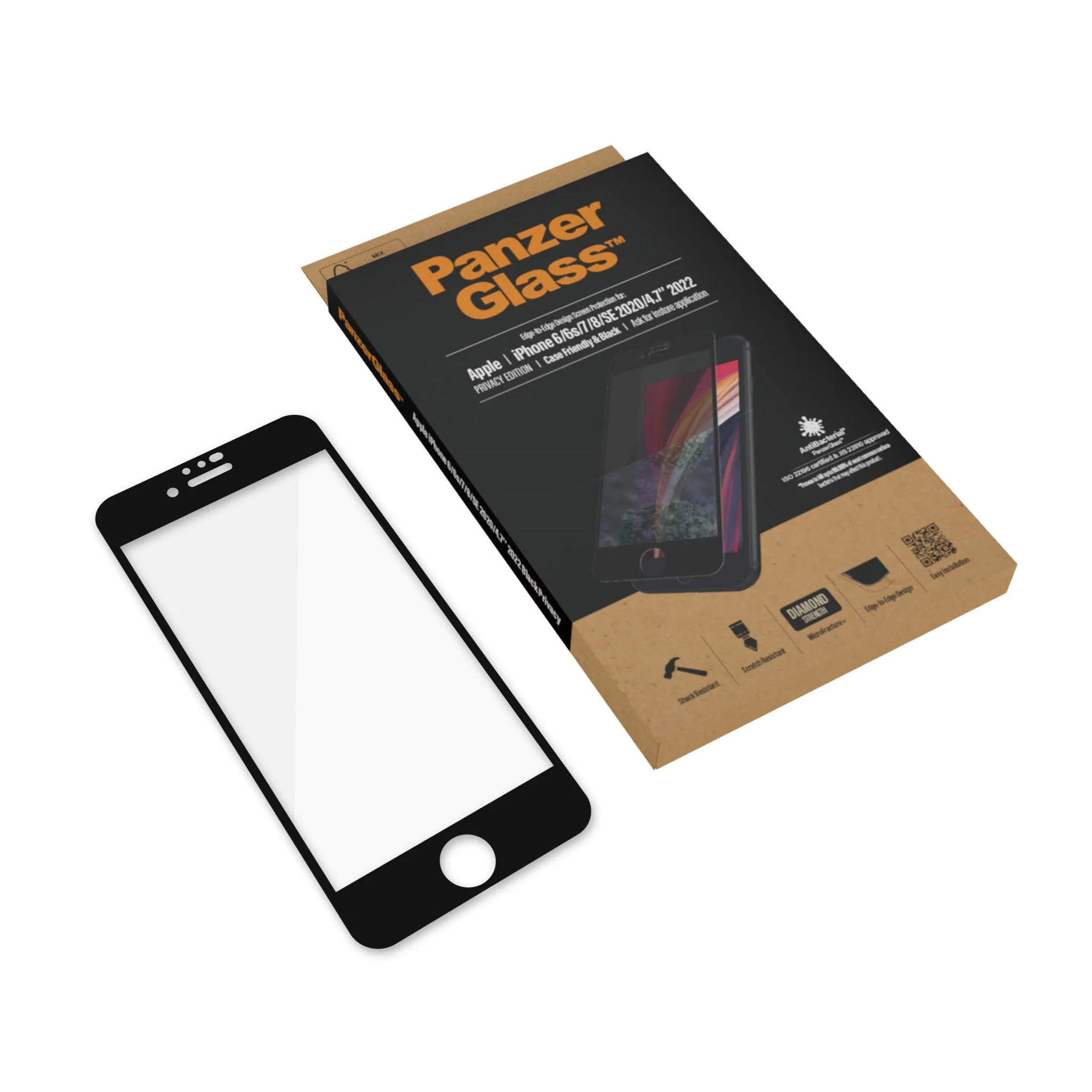PanzerGlass® Skærmbeskyttelse iPhone 8 | 7 | 6s | 6 | SE (2020/2022) | Edge-to-Edge - Image 5