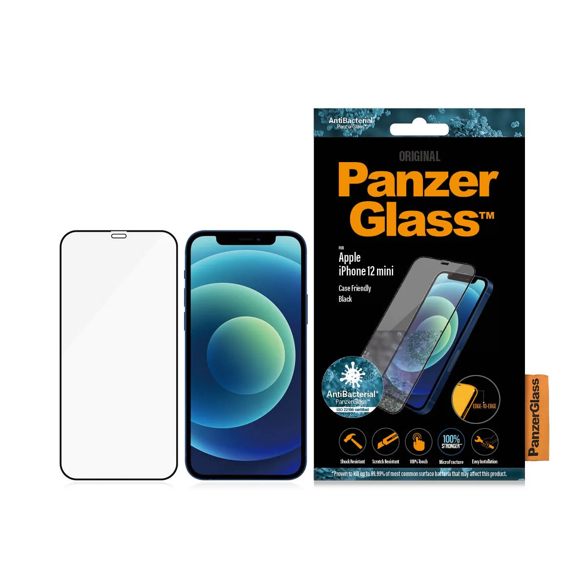 PanzerGlass® Skærmbeskyttelse iPhone 12 Mini | Edge-to-Edge - Image 3
