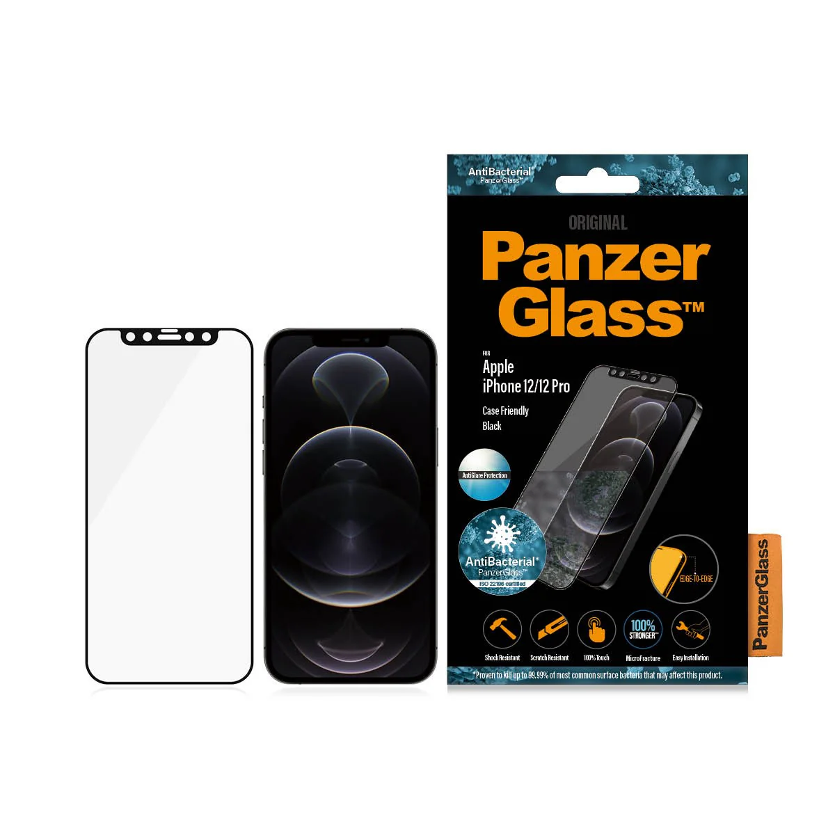 PanzerGlass® Anti-glare Skærmbeskyttelse iPhone 12 | 12 Pro | Edge-to-Edge - Image 3