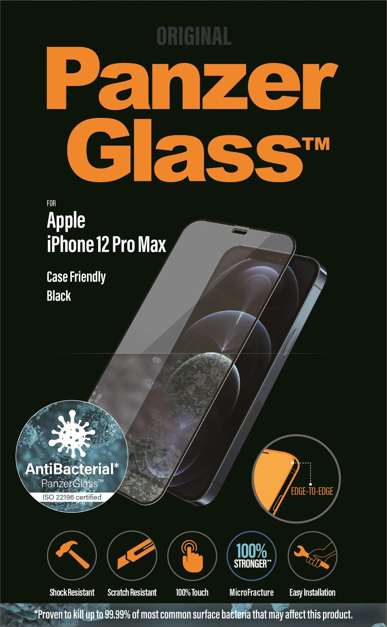 PanzerGlass® Skærmbeskyttelse iPhone 12 Pro Max | Edge-to-Edge - Image 8