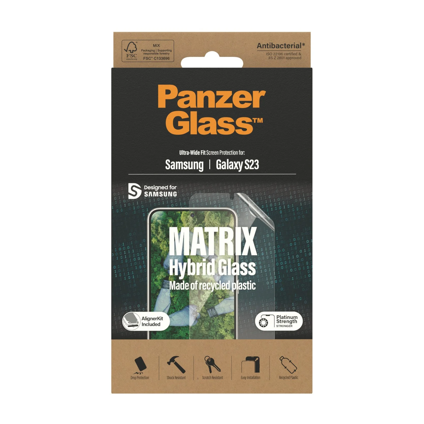PanzerGlass® ECO MATRIX Skærmbeskyttelse Samsung Galaxy S23 | Ultra-Wide Fit m. AlignerKit - Image 3